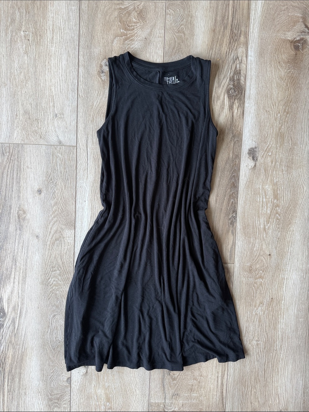Time and Tru Black Sleeveless Mini Dress